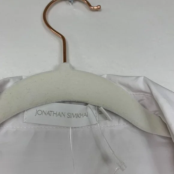 NWT Jonathan Simkhai Alex Pleated Cut Out Maxi Midi Dress White Medium - Picture 12 of 13